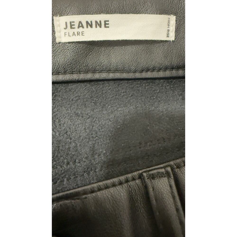 Dear John Jeanne Cropped Flare Mid Rise Vegan Leather Pants Women’s Size 29 - Picture 13 of 14